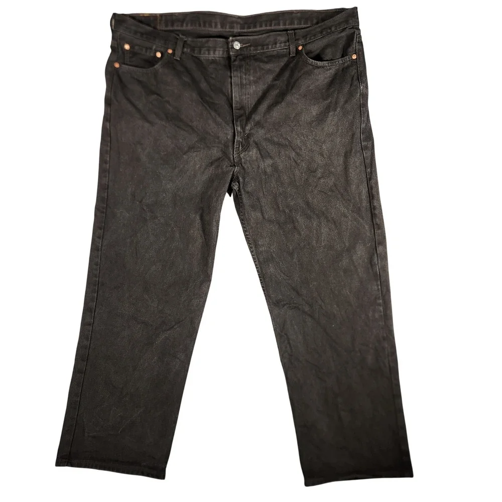Levi's 505 Jeans Mens 48x31 Black Excellent Straight Leg‎ Regular Fit Denim